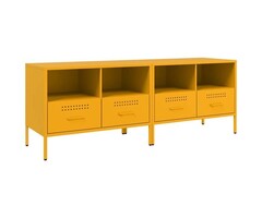 Vidaxl Lot de 2 Meubles TV Style Industriel Jaune Moutarde - 35% de remise
