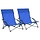 Lot de 2 chaises de plage pliantes bleu - 28% de remise