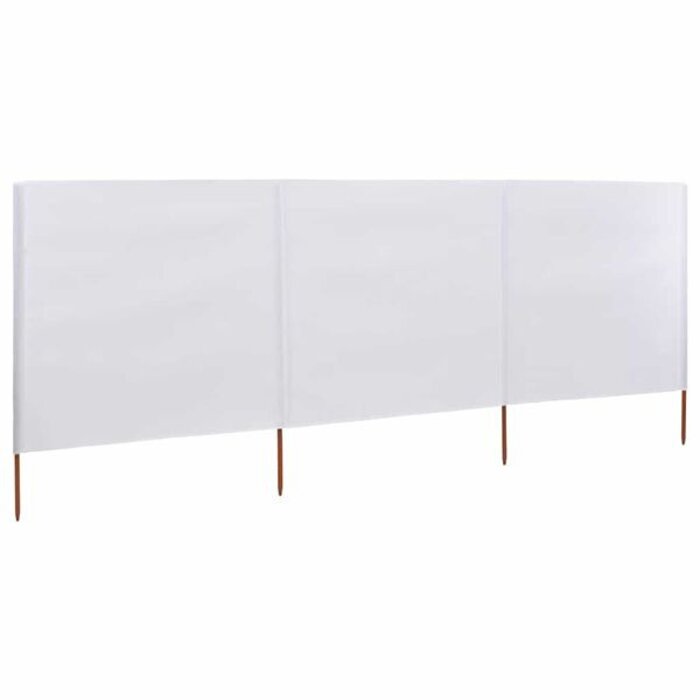 Vidaxl Pare-vent pliable 400x120 cm - 3 panneaux - Blanc - 31% de remise