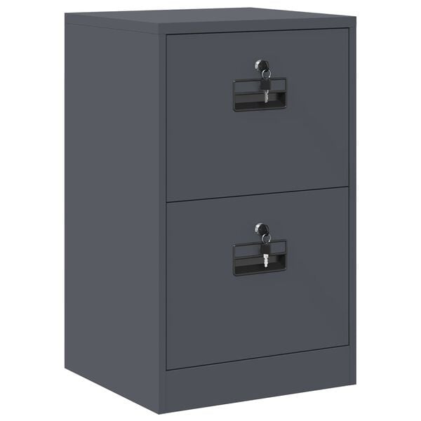 Vidaxl Caisson de bureau 2 tiroirs anthracite - 34% de remise