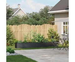 Vidaxl Jardinière en acier 280 cm - Noir - 34% de remise