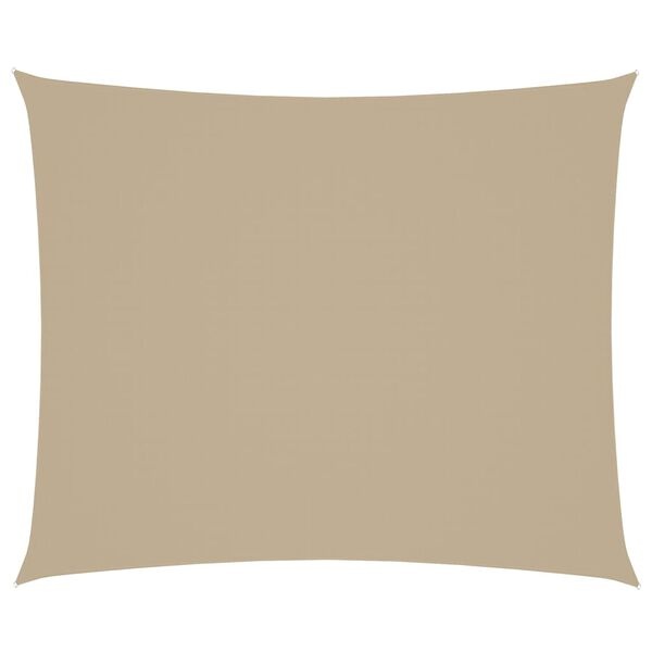 Vidaxl Voile d'ombrage rectangulaire 4x6m Beige - 34% de remise