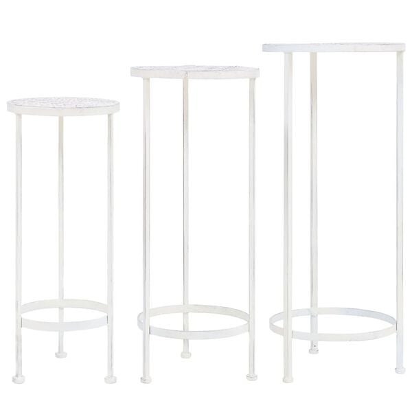 Vidaxl Set de 3 supports pour plantes vintage en métal gris - 34% de remise