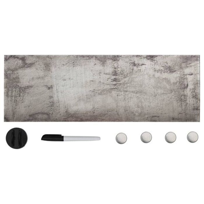 Vidaxl Tableau magnétique en verre gris béton 60 x 20 cm - 32% de remise