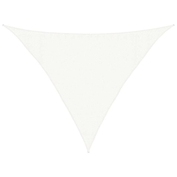 Vidaxl Voile d'ombrage triangulaire PEHD 3,5x3,5x4,9m - Blanc - 31% de remise