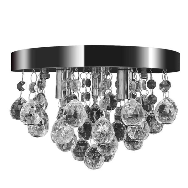 Vidaxl Plafonnier Lustre Cristal et Chrome 25 cm - 32% de remise
