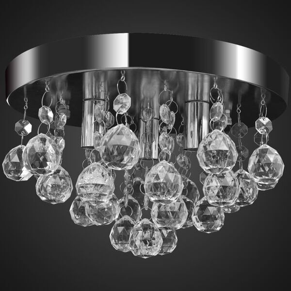 Vidaxl Plafonnier Lustre Cristal et Chrome 25 cm - 32% de remise