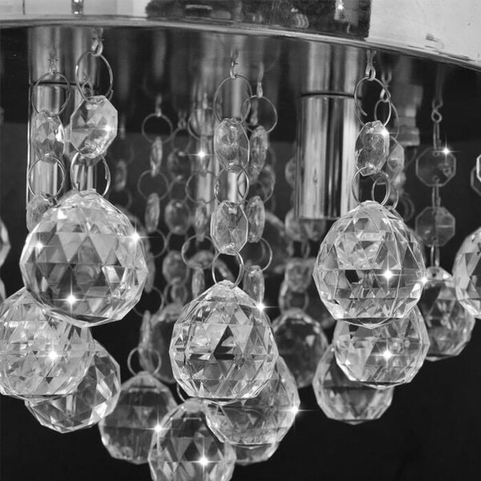 Vidaxl Plafonnier Lustre Cristal et Chrome 25 cm - 32% de remise