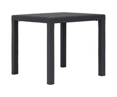 Vidaxl Table de jardin effet rotin 79x79cm - 33% de remise