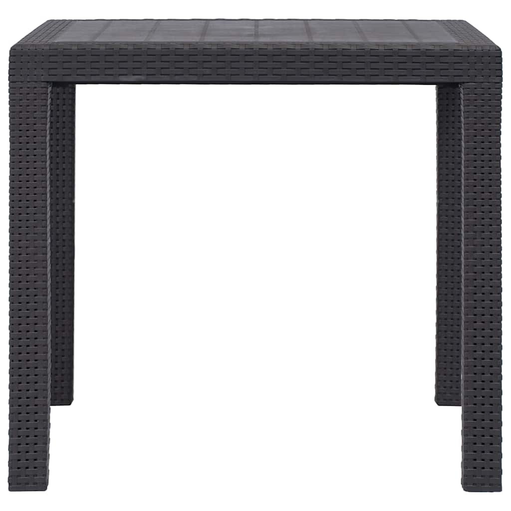 Vidaxl Table de jardin effet rotin 79x79cm - 33% de remise