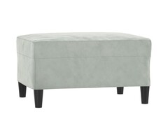 Vidaxl Repose-pieds en velours gris clair 70x55 cm - 33% de remise