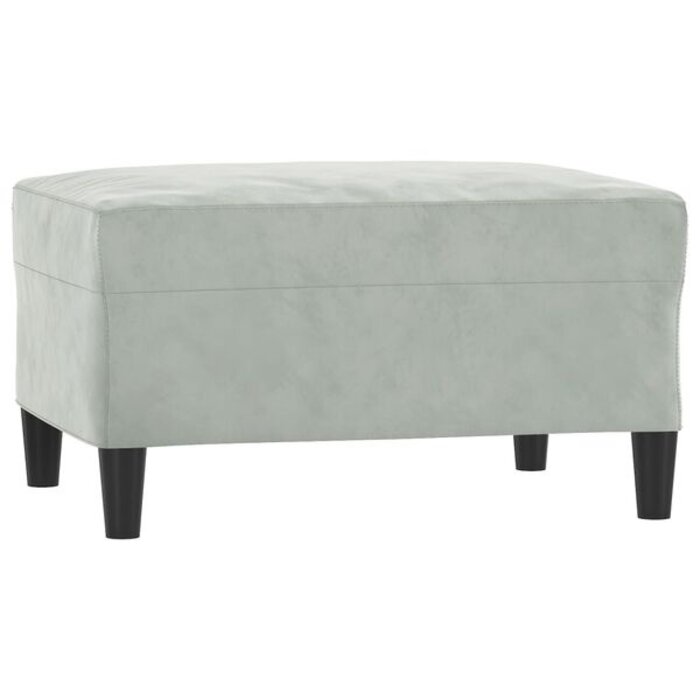 Vidaxl Repose-pieds en velours gris clair 70x55 cm - 33% de remise