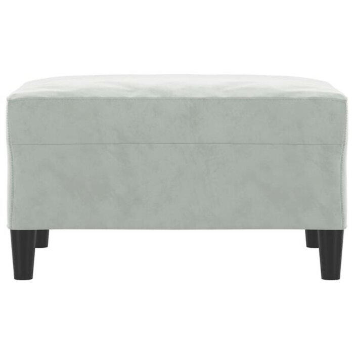 Vidaxl Repose-pieds en velours gris clair 70x55 cm - 33% de remise
