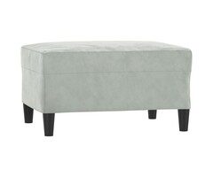 Vidaxl Repose-pieds en velours gris clair 70x55x41 cm - 33% de remise