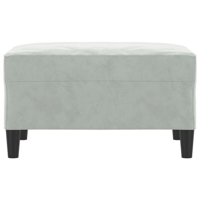 Vidaxl Repose-pieds en velours gris clair 70x55x41 cm - 33% de remise