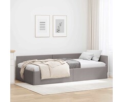 Vidaxl Cadre de lit d'angle taupe 90x200 cm - 35% de remise