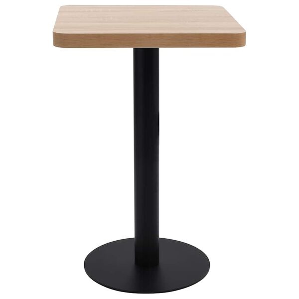 Vidaxl Table de bistro 50x50 cm marron clair - 38% de remise
