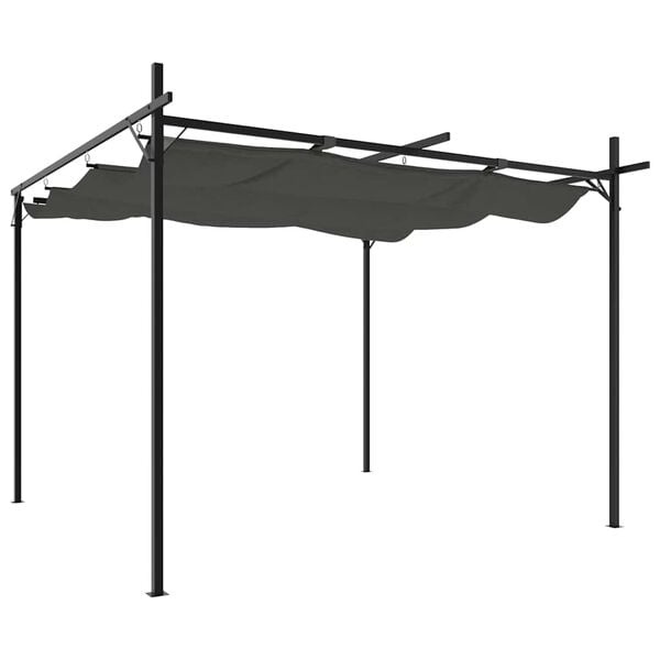 Vidaxl Pergola à toit rétractable 295x292 cm - Anthracite - 30% de remise