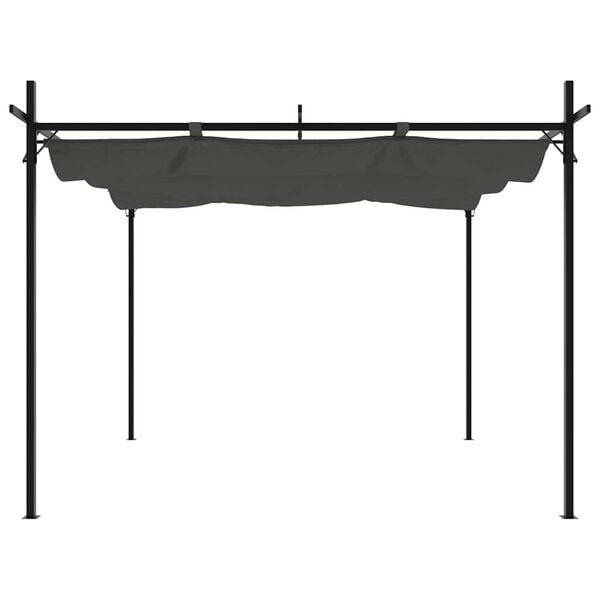 Vidaxl Pergola à toit rétractable 295x292 cm - Anthracite - 30% de remise