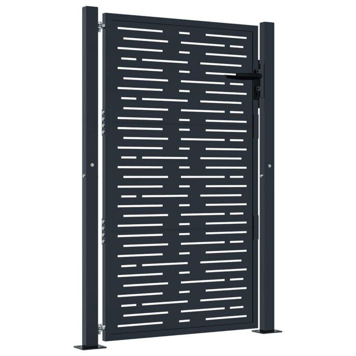 Vidaxl Portillon de jardin en acier anthracite 105x130 cm - 35% de remise