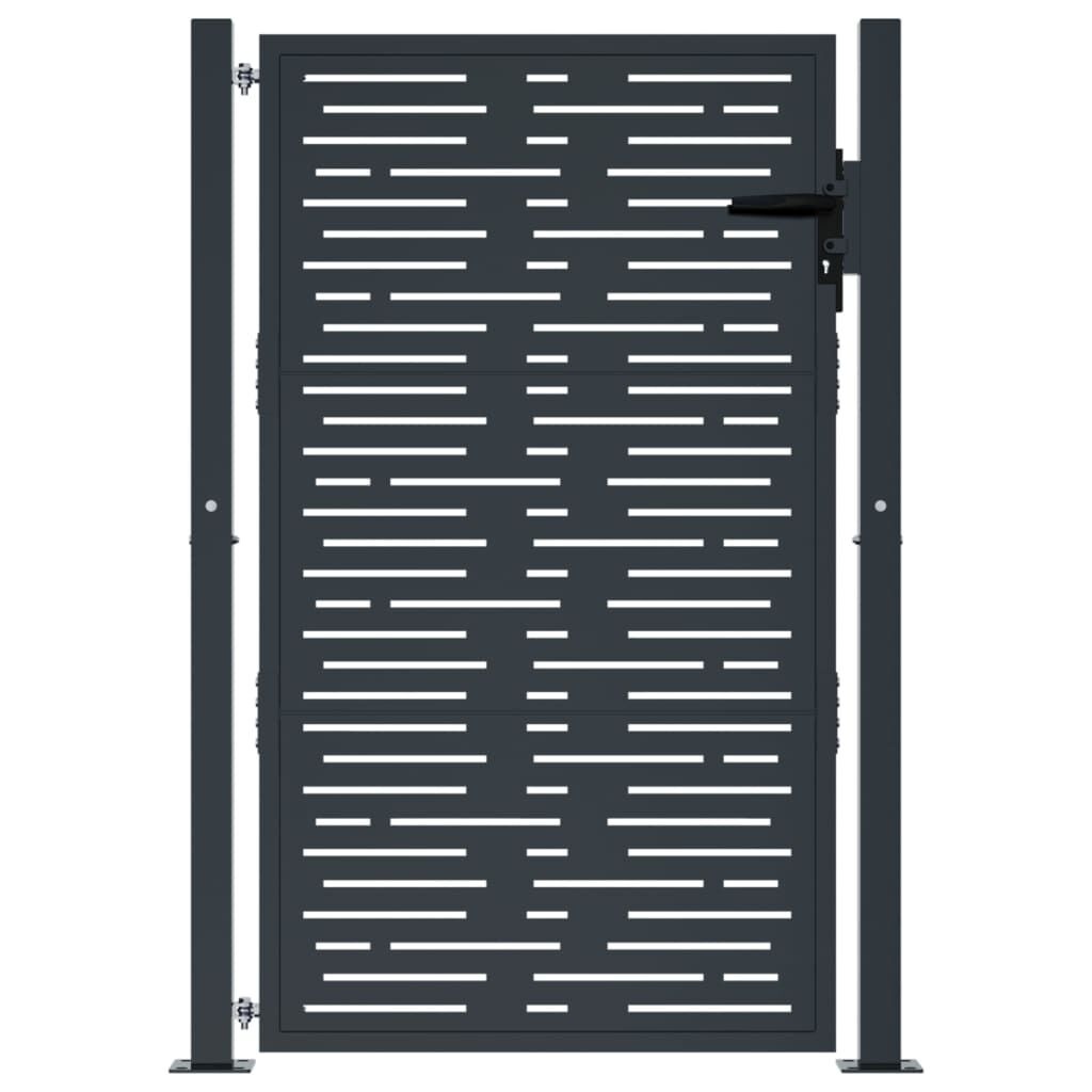 Vidaxl Portillon de jardin en acier anthracite 105x130 cm - 35% de remise