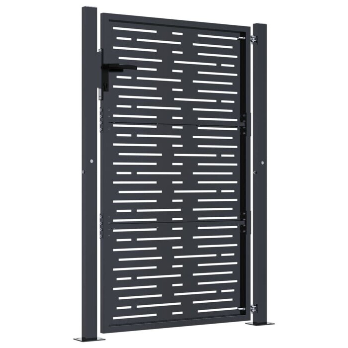 Vidaxl Portillon de jardin en acier anthracite 105x130 cm - 35% de remise