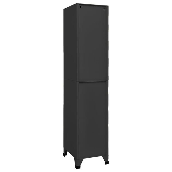 Vidaxl Vestiaire casier métallique anthracite 38x45x180 cm - 35% de remise