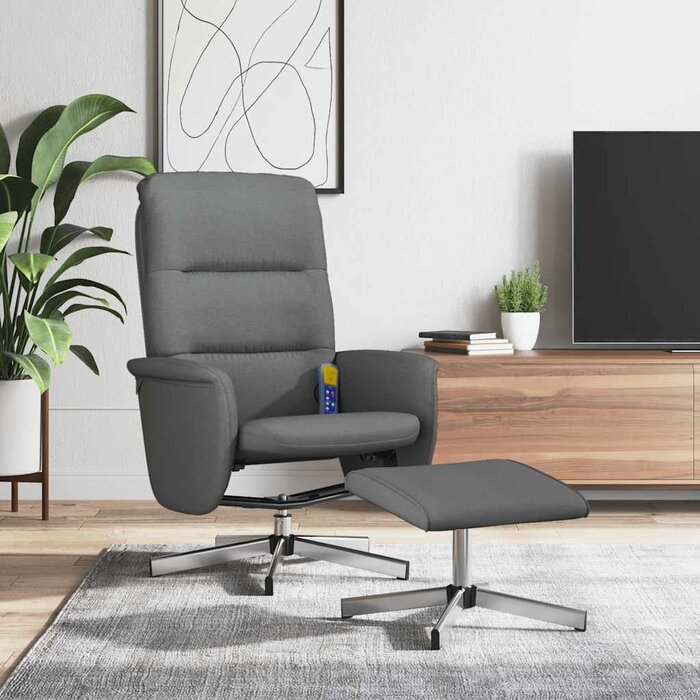 Vidaxl Fauteuil de massage inclinable rouge avec repose-pieds - 34% de remise