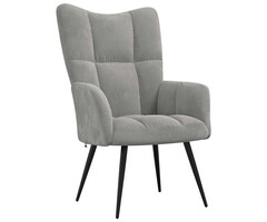 Vidaxl Fauteuil relax en velours gris clair - 34% de remise