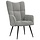 Fauteuil relax en velours gris clair - 34% de remise