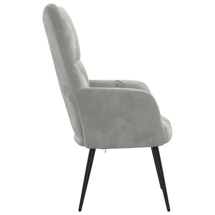 Vidaxl Fauteuil relax en velours gris clair - 34% de remise