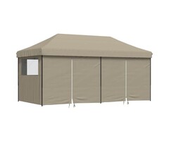 Vidaxl Tonnelle de jardin pliante pop-up taupe 580x292 cm - 35% de remise