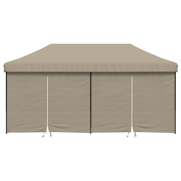 Vidaxl Tonnelle de jardin pliante pop-up taupe 580x292 cm - 35% de remise