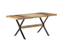 Vidaxl Table à manger industrielle en bois de manguier 160 cm - 35% de remise