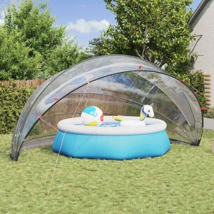 Vidaxl Dôme de piscine pliable 592x590x275 cm - 35% de remise