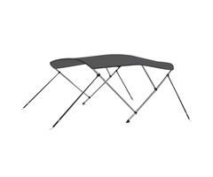 Vidaxl Bimini pour bateau 3 arceaux, 183x180x137 cm, Anthracite - 35% de remise