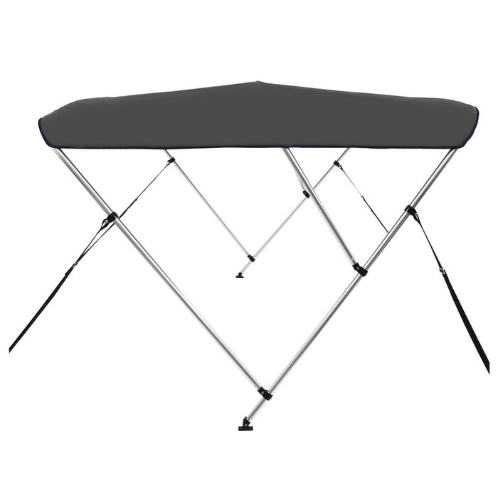 Vidaxl Bimini pour bateau 3 arceaux, 183x180x137 cm, Anthracite - 35% de remise