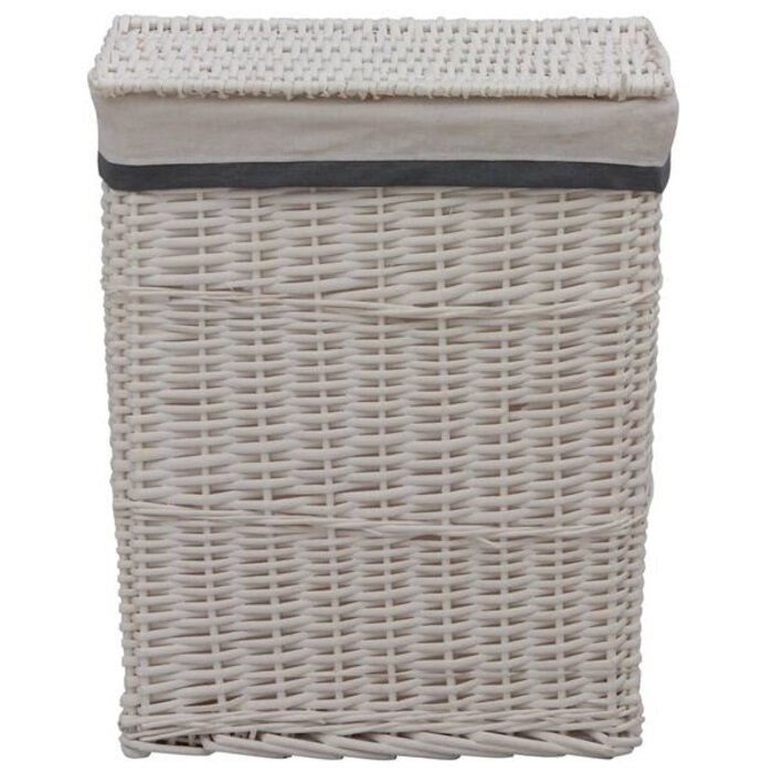 Vidaxl Panier à linge en osier blanc 43 x 34 x 57,5 cm - 34% de remise