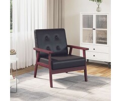 Vidaxl Fauteuil rétro en similicuir noir - 34% de remise