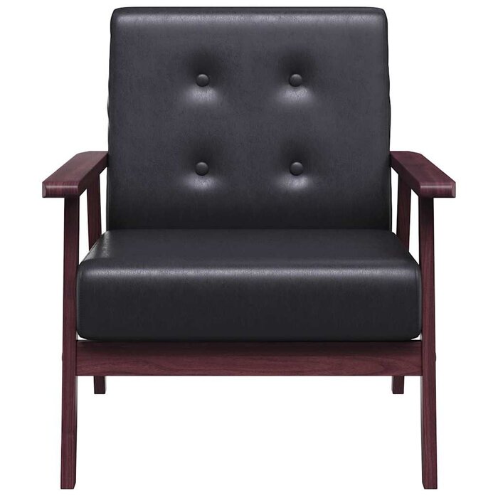 Vidaxl Fauteuil rétro en similicuir noir - 34% de remise