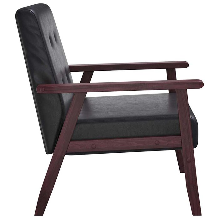 Vidaxl Fauteuil rétro en similicuir noir - 34% de remise