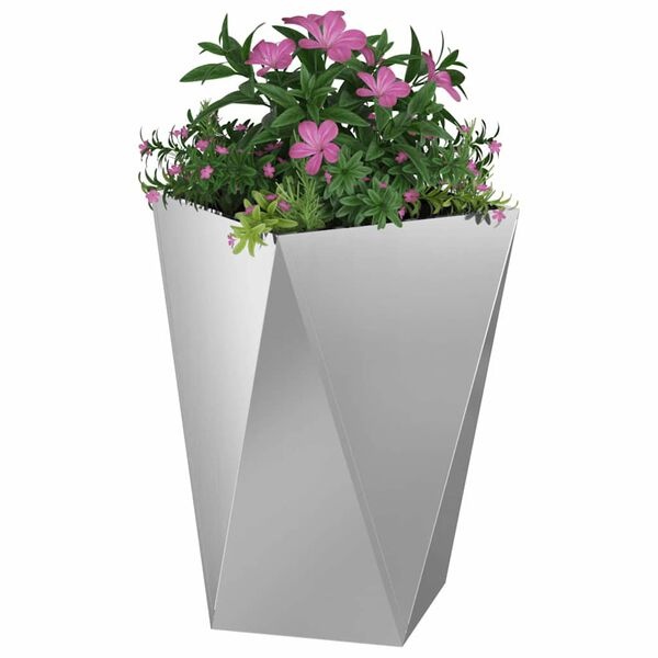 Vidaxl Jardinière en acier galvanisé 50x50x75 cm - 34% de remise