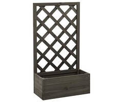 Vidaxl Jardinière à treillis 50x25x90 cm Gris taille M - 36% de remise