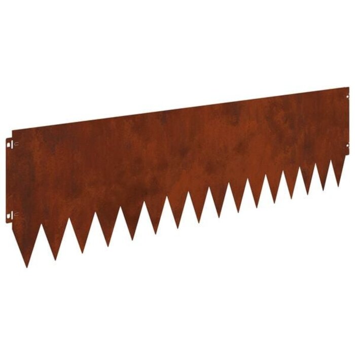 Vidaxl Bordure de jardin en acier aspect rouille, 10 pièces - 34% de remise