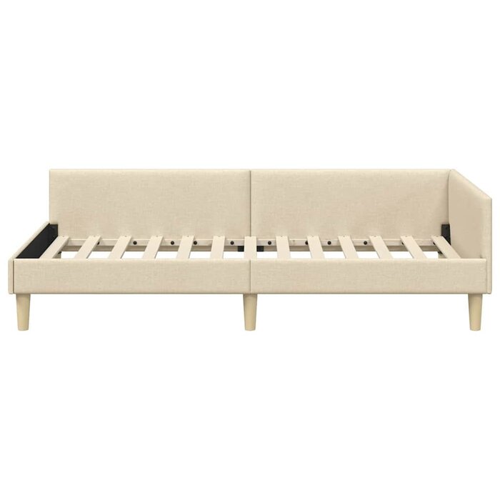 Vidaxl Cadre de lit d'angle 90x190cm Bruin grijs - 34% de remise