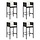 Lot de 4 tabourets de bar en rotin noir - 35% de remise