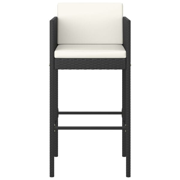 Vidaxl Lot de 4 tabourets de bar en rotin noir - 35% de remise