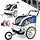 Remorque vélo enfant 2 places - Bleu - 34% de remise