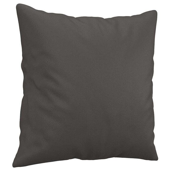Vidaxl Lot de 2 coussins décoratifs 40x40 cm gris - Similicuir - 30% de remise