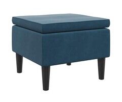 Vidaxl Tabouret en velours bleu - 32% de remise
